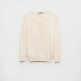 Cotton and silk knit cardigan