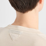 Cotton and silk knit cardigan