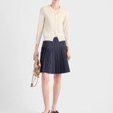 Cotton and silk knit cardigan