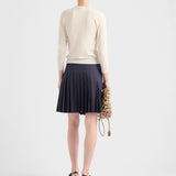 Cotton and silk knit cardigan