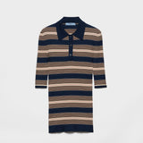 Striped cotton polo shirt