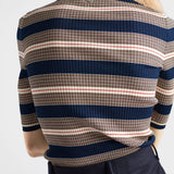 Striped cotton polo shirt