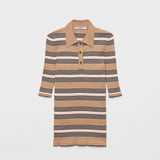 Striped cotton polo shirt