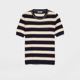 Striped crew-neck cotton sweater