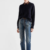 Wool and cashmere crew-neck sweater