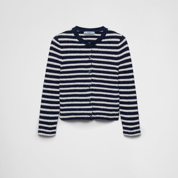 Cotton bouclé cardigan