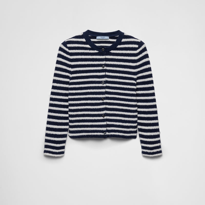 Cotton bouclé cardigan