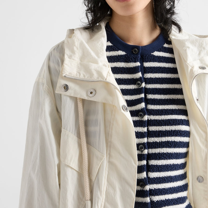 Cotton bouclé cardigan