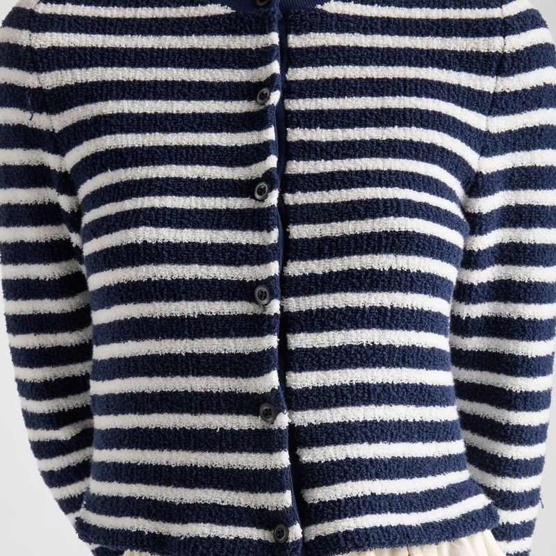 Cotton bouclé cardigan