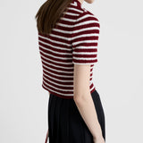 Cotton bouclé crew-neck sweater