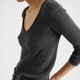 V-neck cashmere sweater
