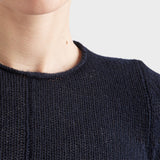 Short-sleeved cashmere sweater