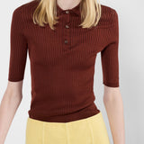 Cotton polo sweater