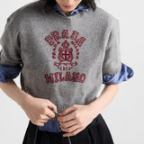 Wool and cashmere intarsia sweater