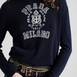 Wool and cashmere intarsia sweater