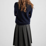 Wool and cashmere intarsia sweater