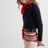 Cotton boat neck sweater