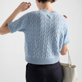 Cable-knit Re-Cashmere sweater