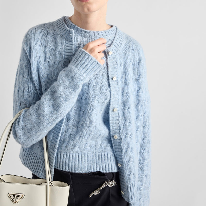 Cable-knit Re-Cashmere sweater