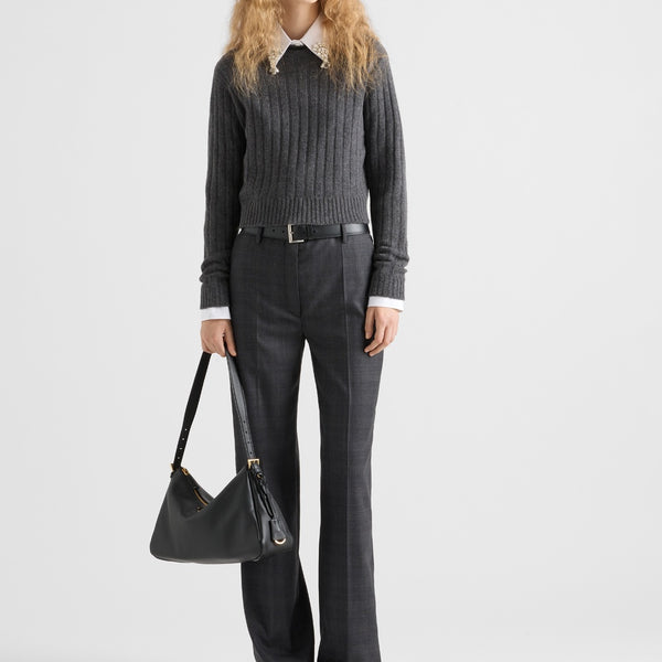 Cropped Re-Cashmere sweater