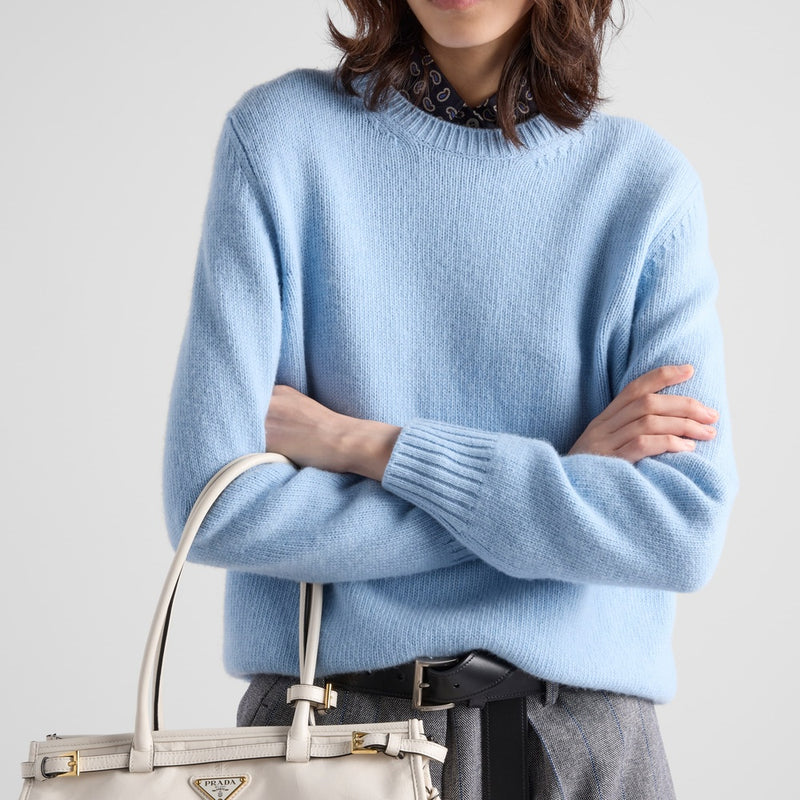 Wool and cashmere crew-neck sweater