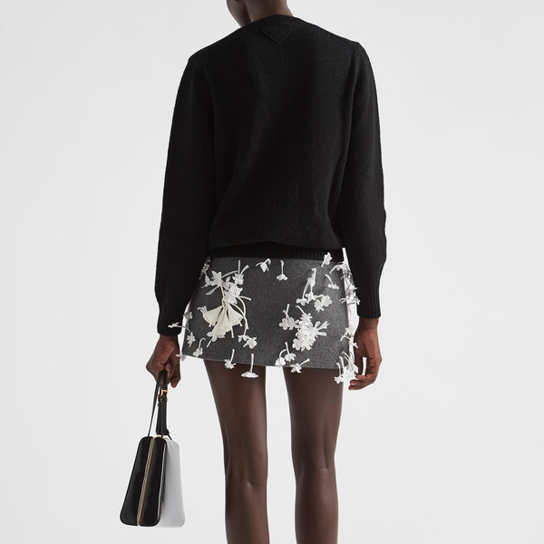 Wool and cashmere crew-neck sweater