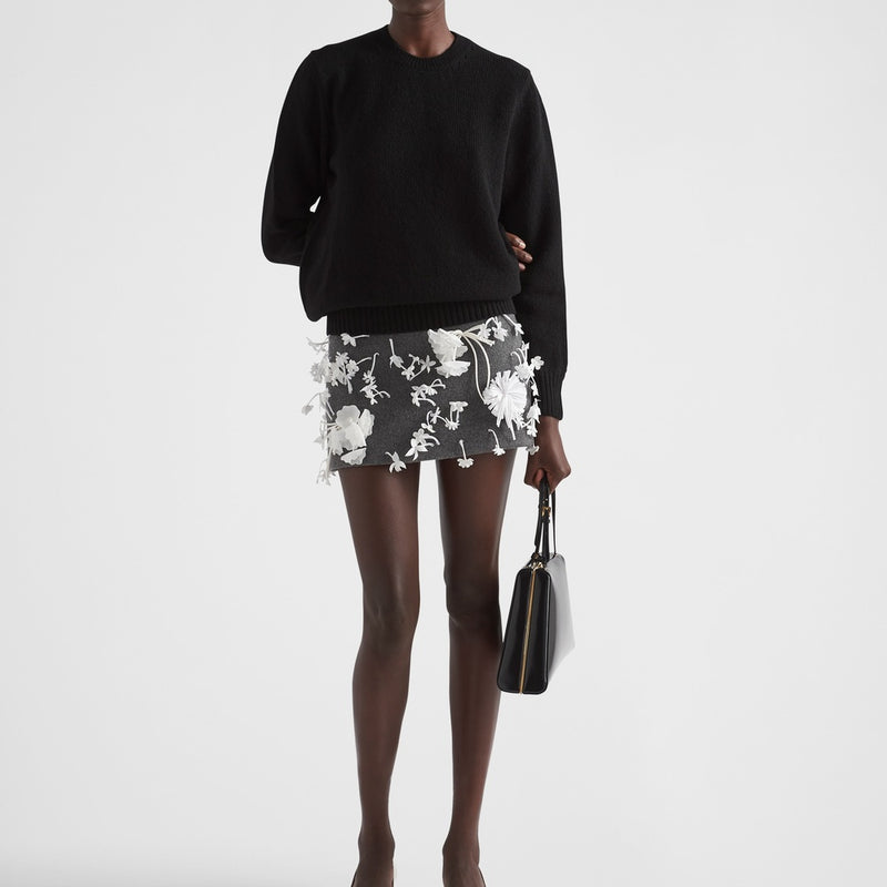 Wool and cashmere crew-neck sweater