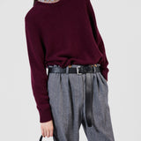 Wool and cashmere crew-neck sweater
