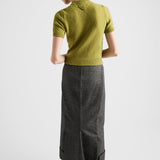 Short-sleeved cashmere sweater