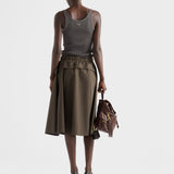 Technical fabric circle skirt