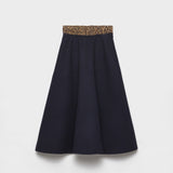 Light cashmere and wool skirt