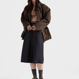 Kid mohair midi skirt