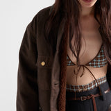 Kid mohair midi skirt