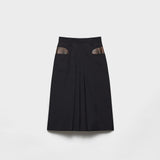 Kid mohair midi skirt