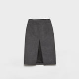 Loden fabric pencil skirt