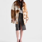 Loden fabric pencil skirt