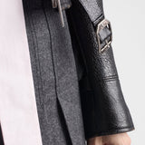 Pleated flannel skirt