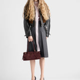 Pleated flannel skirt