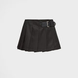 Pleated Re-Nylon miniskirt