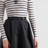 Re-Nylon pleated skirt