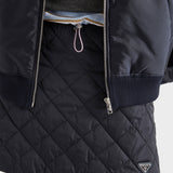 Lightweight, quilted Re-Nylon miniskirt