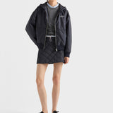 Lightweight, quilted Re-Nylon miniskirt