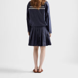 Light Re-Nylon pleated skirt