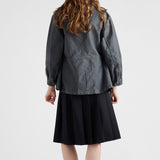 Pleated gabardine skirt