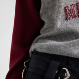 Pleated gabardine skirt