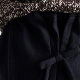 Chevron wool midi skirt