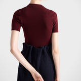 Wool knit midi skirt