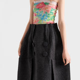 Shetland wool midi skirt
