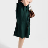 Shetland wool midi skirt