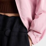 Chevron wool midi skirt